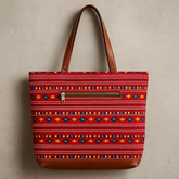 Handcrafted Tribal Pattern Tote Bag – Ethnic Shoulder Bag for Women