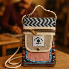 Himalayan Hemp Mixed Pattern Sling Pouch