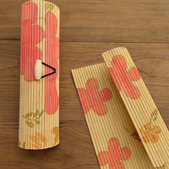 Floral Art Bamboo Clutch Case