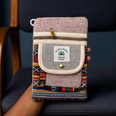 Himalayan Hemp Pink Sling Pouch – Eco Tribal Handcrafted Bag