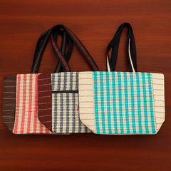 Blue Weave Daily Tote – Handloom Eco Carry Bag