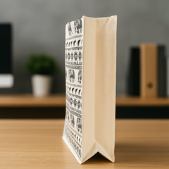 Khadi Handbag with Multicolor Tribal Art Print