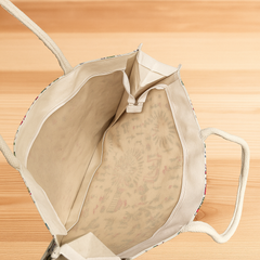 Khadi Handbag with Multicolor Tribal Art Print