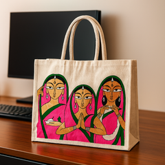 Artistic Women Print Canvas Tote Bag