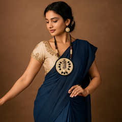 Handcrafted Tribal Necklace Set with Durga Pendant