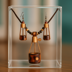 Traditional Handcrafted Bamboo Necklace Set