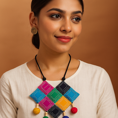 Multicolor Patchwork Handmade Necklace