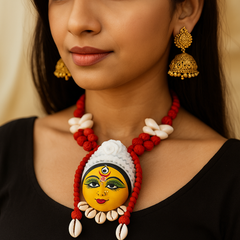 Decorative Devi Pendant Necklace Set