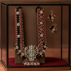 Handcrafted Goddess Lakshmi Temple Necklace Set