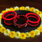 Red & Black Handcrafted Bangle Set
