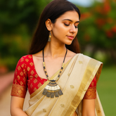 Tribal Handmade Beaded Necklace & Earring Set