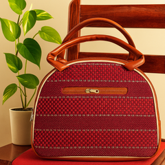 Elegant Red Handcrafted Tote Bag