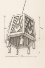 Elegant Hexa Bamboo Ceiling Hanging – Handcrafted Décor