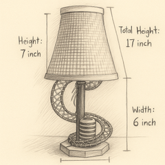 Artisan Bamboo Spiral Table Lamp – Handcrafted Elegance