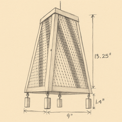 Classic Tapered Bamboo Hanging Lamp – Handwoven Elegance