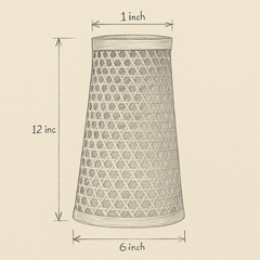 Woven Cone Bamboo Lampshade – Sleek Minimalist Style