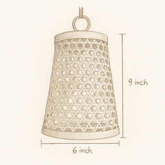 Elegant Cone Bamboo Pendant Lamp – Handwoven Beauty