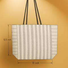 Cherry Check Handloom Tote – Red & Brown Everyday Bag