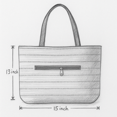 Elegant Beige Textured Handbag with Brown Handles