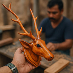 Wooden Deer Wall Mount