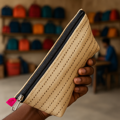 EcoWeave Handwoven Jute Zipper Pouch