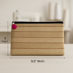 EcoWeave Handwoven Jute Zipper Pouch