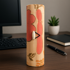 Floral Art Bamboo Clutch Case