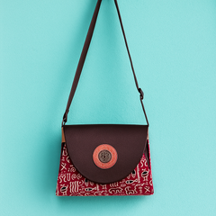 Maroon Tribal Flap Sling Bag – Faux Leather Charm