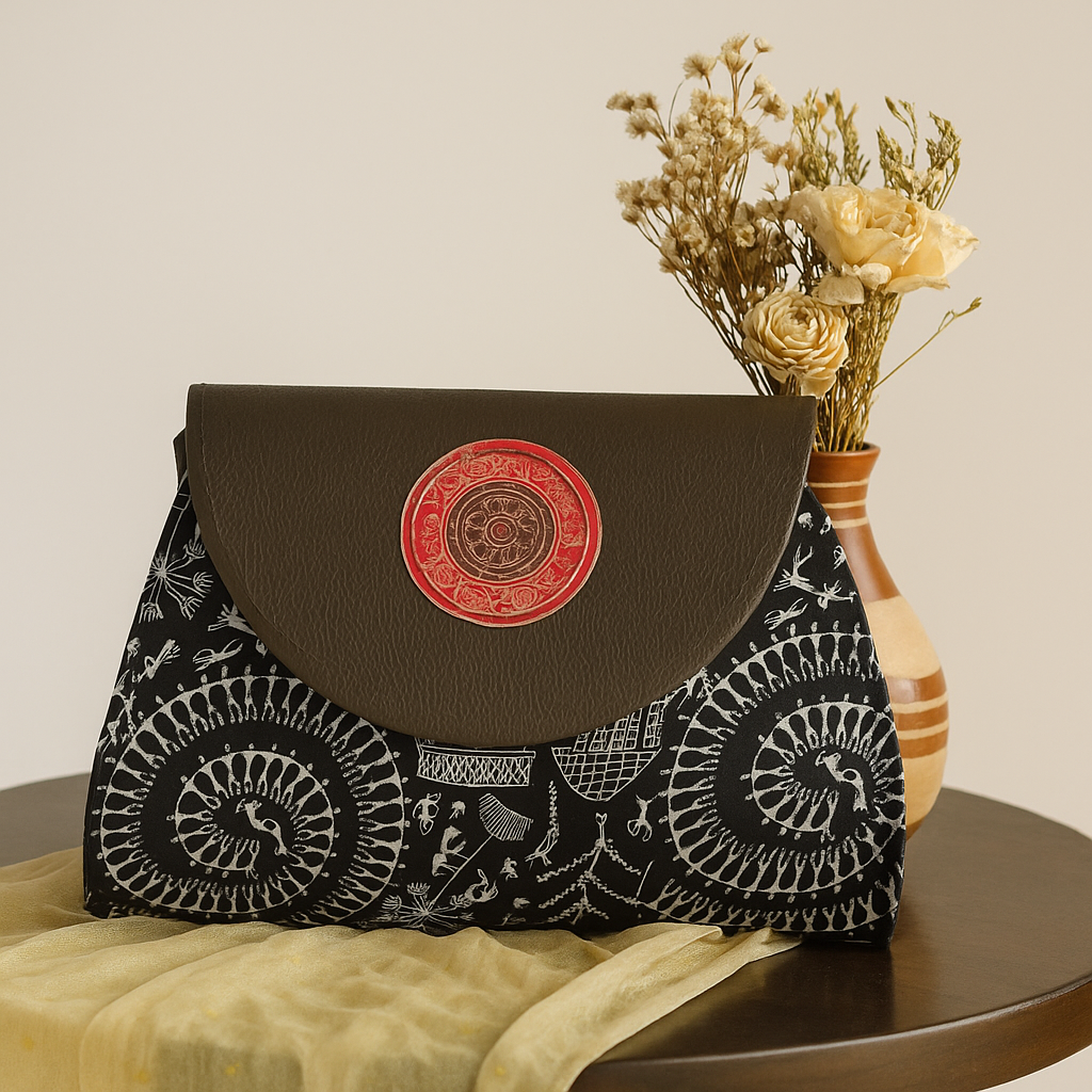 Mini Mandala Flap Sling Bag – Maroon Delight