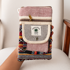 Himalayan Hemp Pink Sling Pouch – Eco Tribal Handcrafted Bag