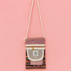 Himalayan Hemp Pink Sling Pouch – Eco Tribal Handcrafted Bag