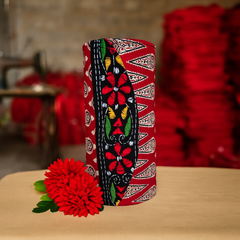 Vibrant Red Tribal Clutch – Handcrafted Ethnic Embroidery