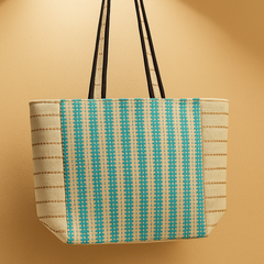 Blue Weave Daily Tote – Handloom Eco Carry Bag