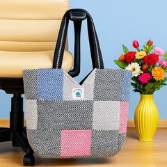 Multicolor Himalayan Hemp Patch Tote Bag