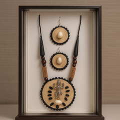 Handcrafted Tribal Necklace Set with Durga Pendant