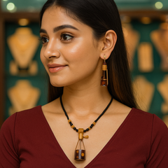 Traditional Handcrafted Bamboo Necklace Set