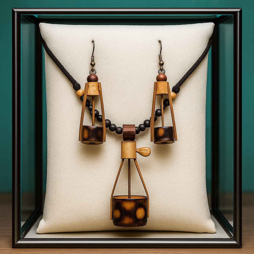 Traditional Handcrafted Bamboo Necklace Set