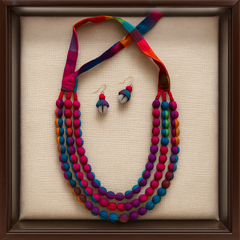 Colorful Shell Bead Necklace Set (Multicolor)