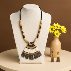 Tribal Handmade Beaded Necklace & Earring Set