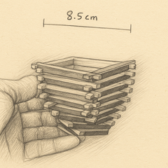 Modern Stacked Bamboo Pen Holder – Eco Chic Design